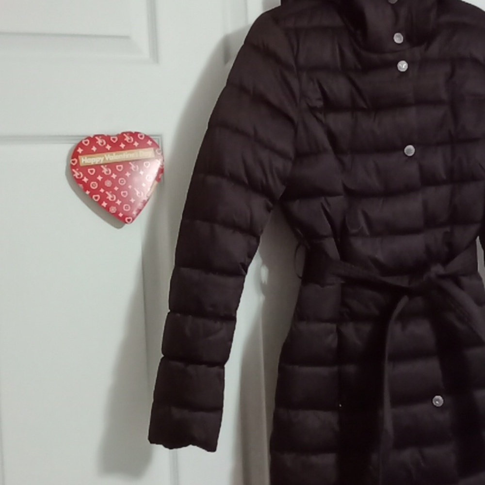 #207 Kenneth Cole New York Women's Puffer Coat. Long Coat Purple Color. XSmall - Picture 4 of 14